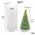 9477 Christmas Tree Silicone Candle Mold dimensions and weight