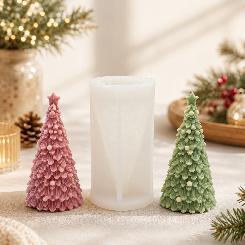 9477 Christmas Tree Silicone Candle Mold product scene