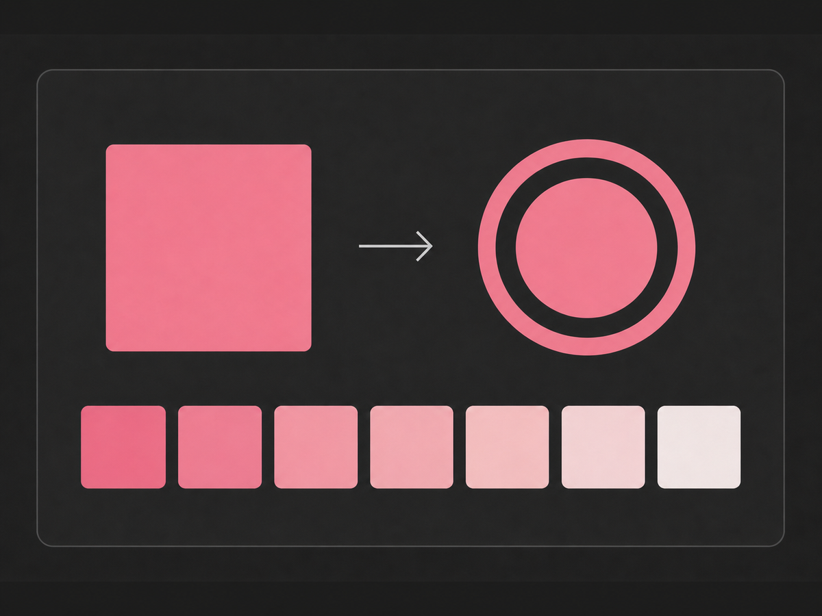 Concept color matching visual without embedded text