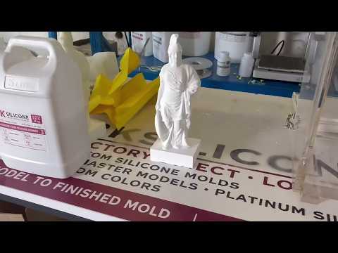 30CM Athena custom silicone mold making, two-stage pouring, demolding and plaster casting process