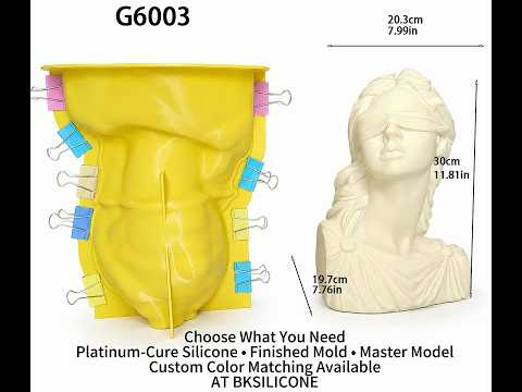 G6003 Lady Justice silicone mold workshop video